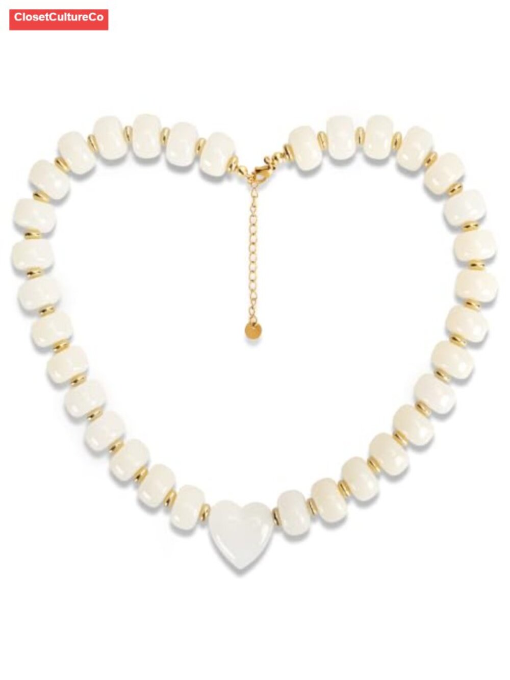 Resin Chunky Beaded Necklace 17in Adjustable Statement Women Jewelry